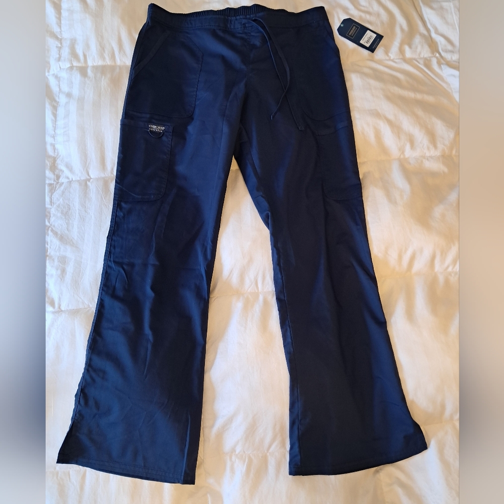 Navy Scrub Pants Cherokee Authentic Workwear Modern Classic Large